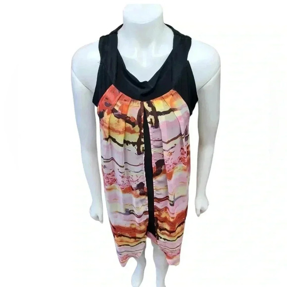 Artex Sleeveless multicoloured Sheer Maxi Dress Size Medium - Picture 3 of 10